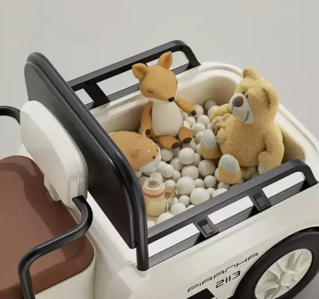Kids Electric Tri-Wheel Scooter With Rear Toy Carrier Age 2-5 Years