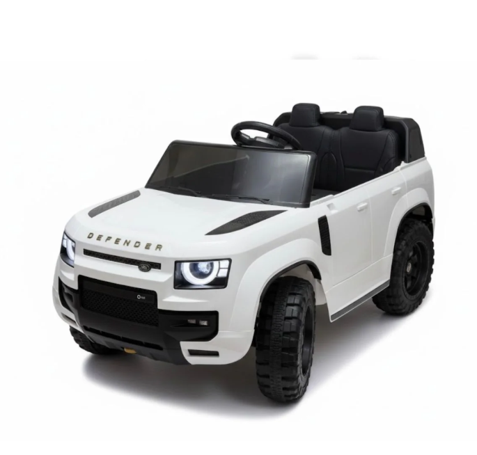 Land Rover Defender Licensed Ride On Car 12V - White Age 3+