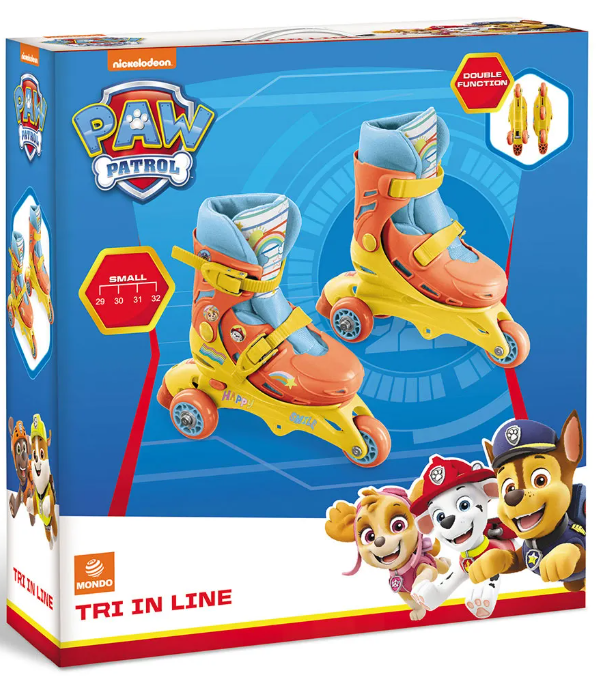 MONDO Roller Tri Inline Skates - Pawpatrol 3+ Year Kids