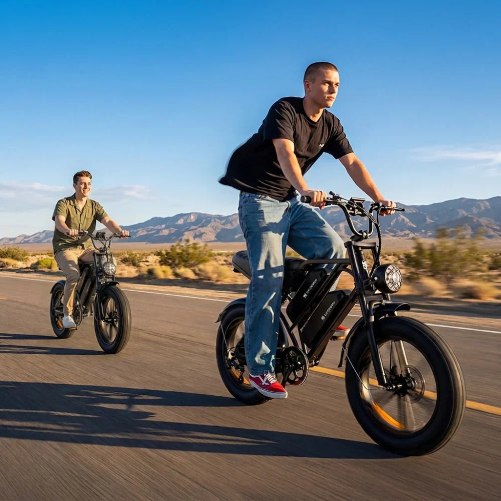 Cycrown CycHunter/CycHunter 2.0 - 48V 13Ah 1000W/1500W peak Class 3 Moped-Style Electric Bike - Full Suspension, Shimano 7-Speed - 100% Financing Available!
