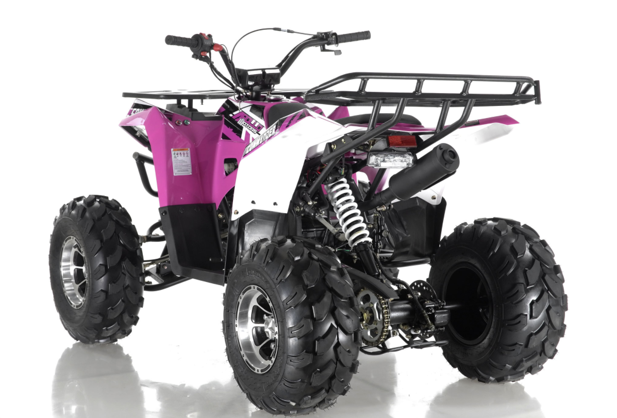 Commander DLX 125cc Larger Mid Size Youth ATV, Automatic With Reverse Available, with Chrome Rims G16 16 YEAR OLD AND UP, CA Legal