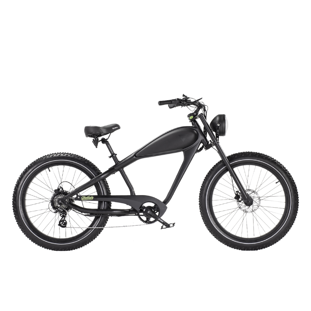 Revi Bikes Cheetah Fat‑Tire Electric Cafe Racer Bike 48v 17.5Ah 60 Mile Range 28mph - 100% Financing Available