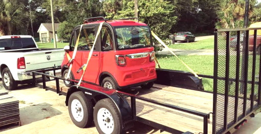 Four Passenger Electric Golf Car Small LSV Low Speed Vehicle Golf Cart 4 Seater 60v Coco Coupe Scooter Car - Red