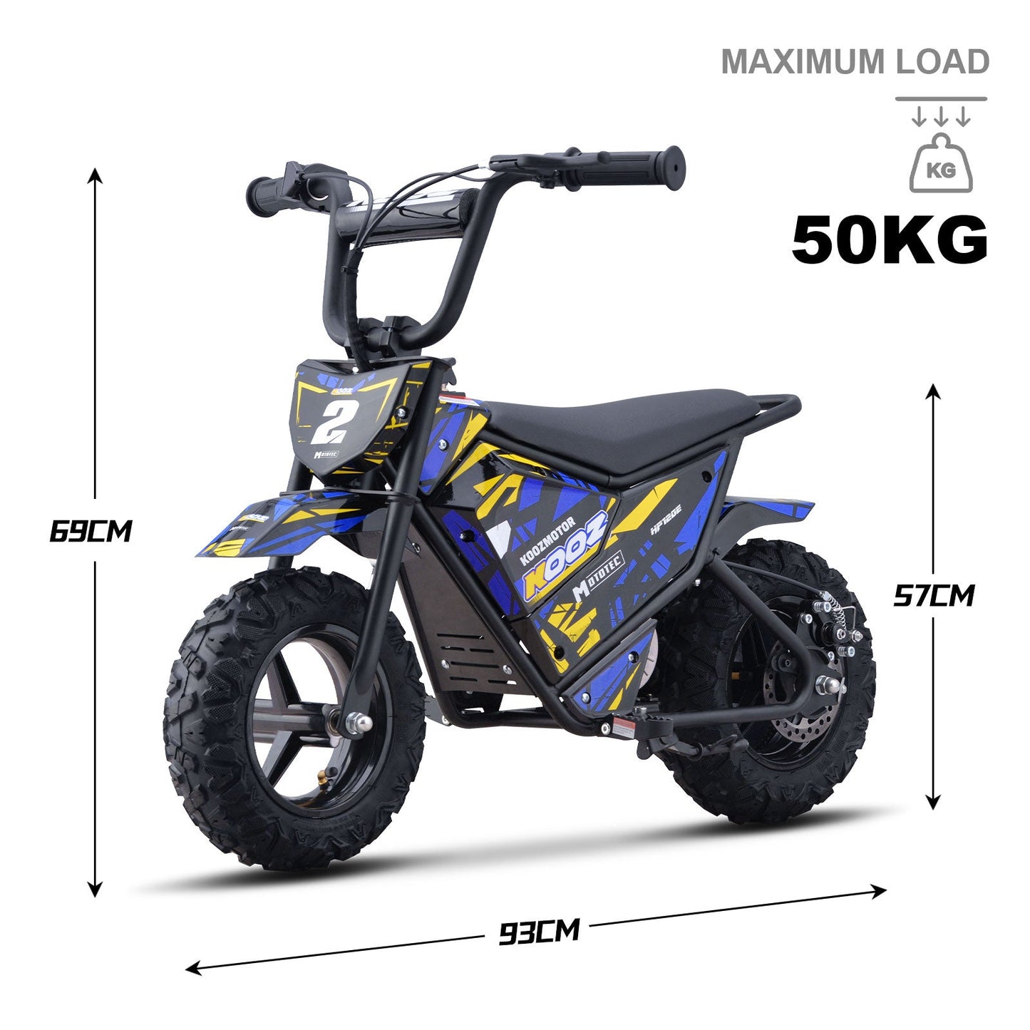 MotoTec | 24v 250w Electric Powered Mini Bike Blue | HP120E