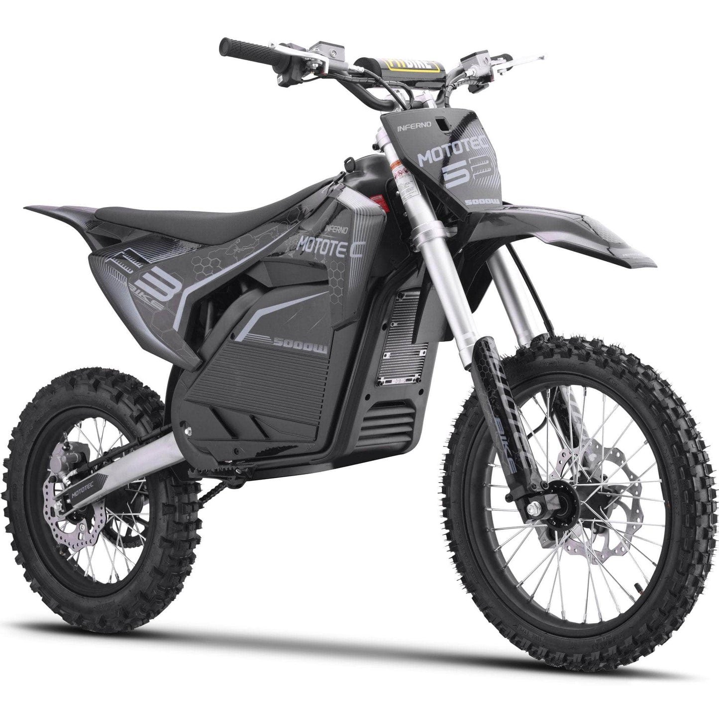 MotoTec 72V Pro Electric Dirt Bike 5000w Lithium, 30Ah, brushless, front and rear suspension and hydraulic brakes, bluetooth - 100% Financing Available!