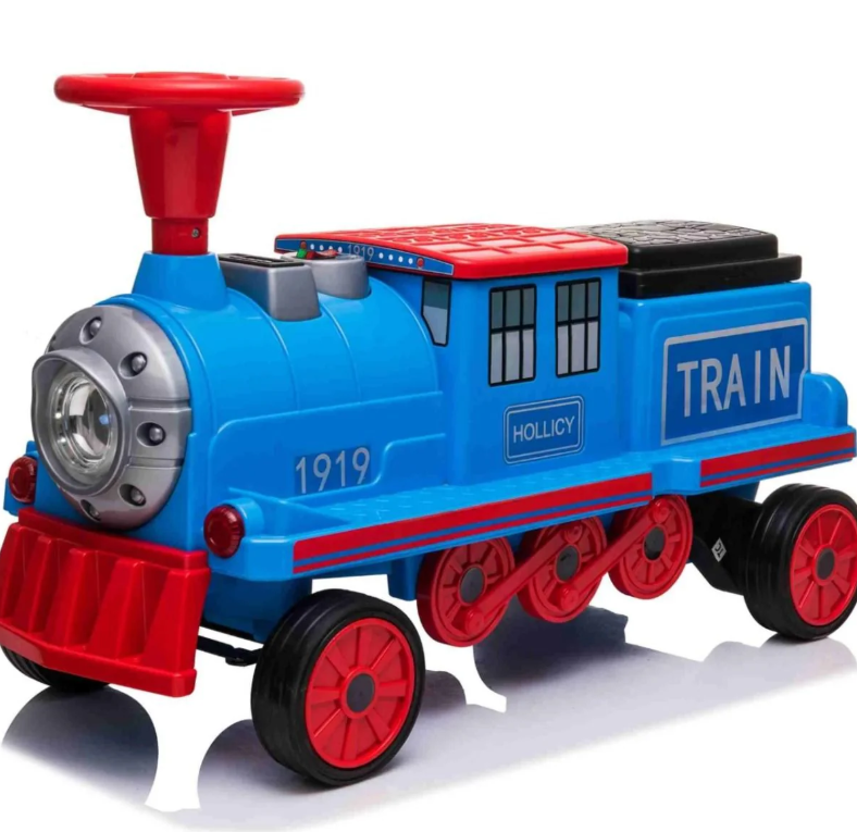 Hollicy Electric Train Ride-On – Blue Age 3+