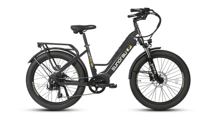 Eunorau META24 1.0 Fat Tire Step-Thru Electric Bike 48V/500W hub motor, range up to 100 miles with optional second battery - 100% Financing Available!