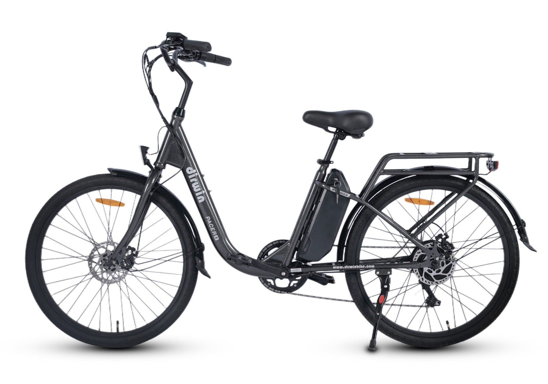 Dirwin Pacer X Electric Commuter Bike - 48V 13Ah 350W, Shimano 6 speed, Range upto 45 miles, 26" tires - 100% Financing Available!