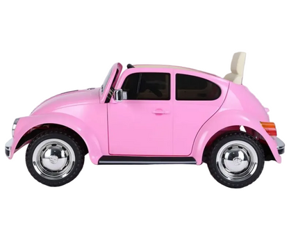 Volkswagen Beetle Kids Electric Ride On Car - Pink Age 3+