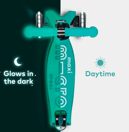 Maxi Micro Deluxe Glow LED - Jelly Green kids Age 5-12 Years