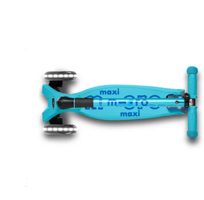 Micro Maxi Deluxe Foldable Scooter with LED Wheels - Bright Blue