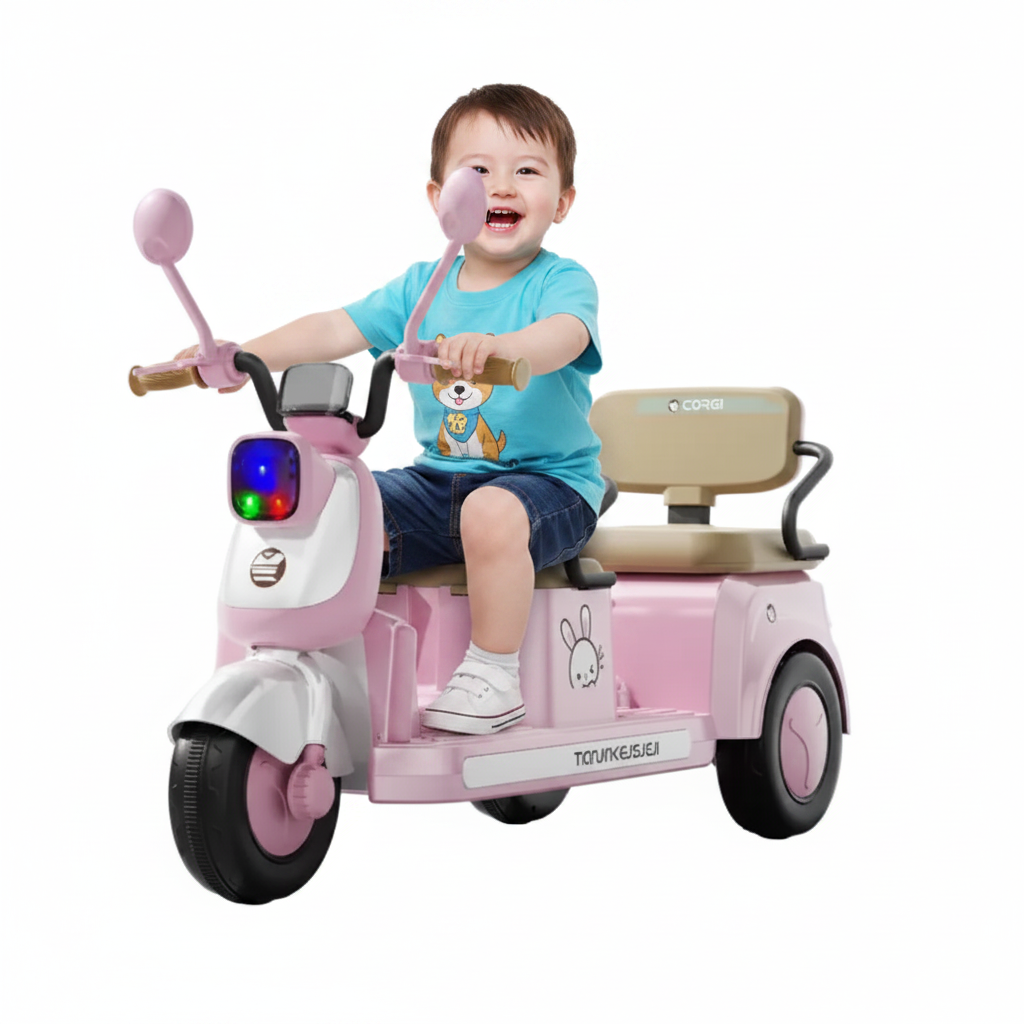 Kids Ride on Electric Tricycle Double Seat with Remote –Age 2-7 Years