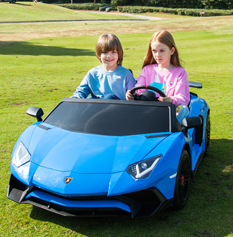 Licensed Lamborghini Aventador SV Big Luxury Electric Car 24v Adult-Double Child Age 2-14