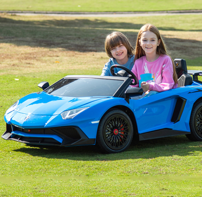 Licensed Lamborghini Aventador SV Big Luxury Electric Car 24v Adult-Double Child Age 2-14