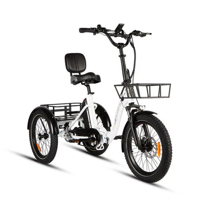 Eunorau ONE-TRIKE 2.0 Folding Electric Trike 48V 500W, upto 50 Mile Range -  100% Financing Available!