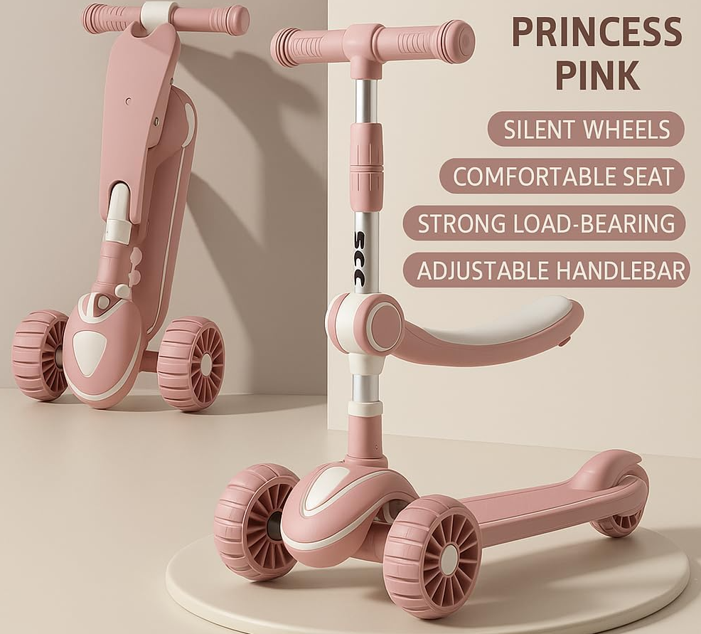 Kids’ Adventure Manual Scooter 2-in-1 Age 2-12 Years