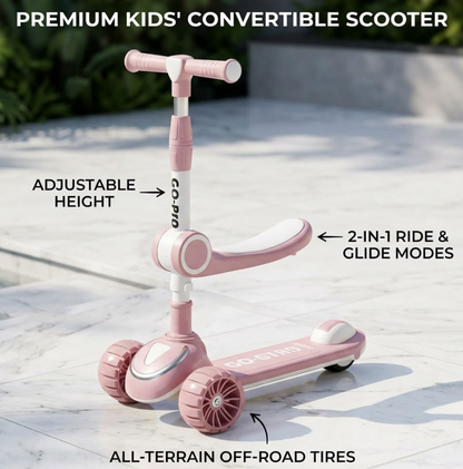 Kids’ Adventure Manual Scooter 2-in-1 Age 2-12 Years