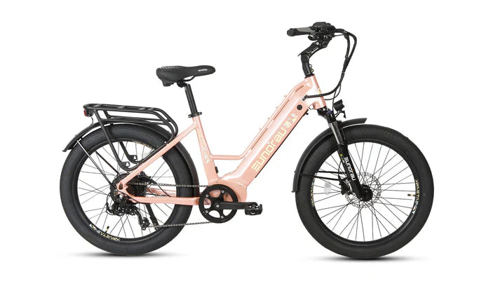 Eunorau META26 1.0 Fat Tire Step-Thru Electric Bike 48V/500W hub motor, range up to 100 miles with optional second battery - 100% Financing Available!