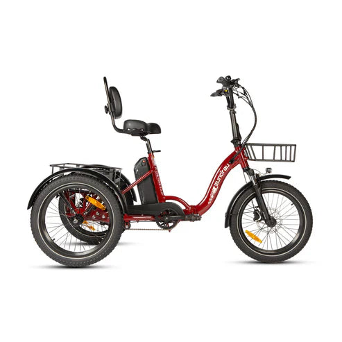 Eunorau ONE-TRIKE 2.0 Folding Electric Trike 48V 500W, upto 50 Mile Range -  100% Financing Available!