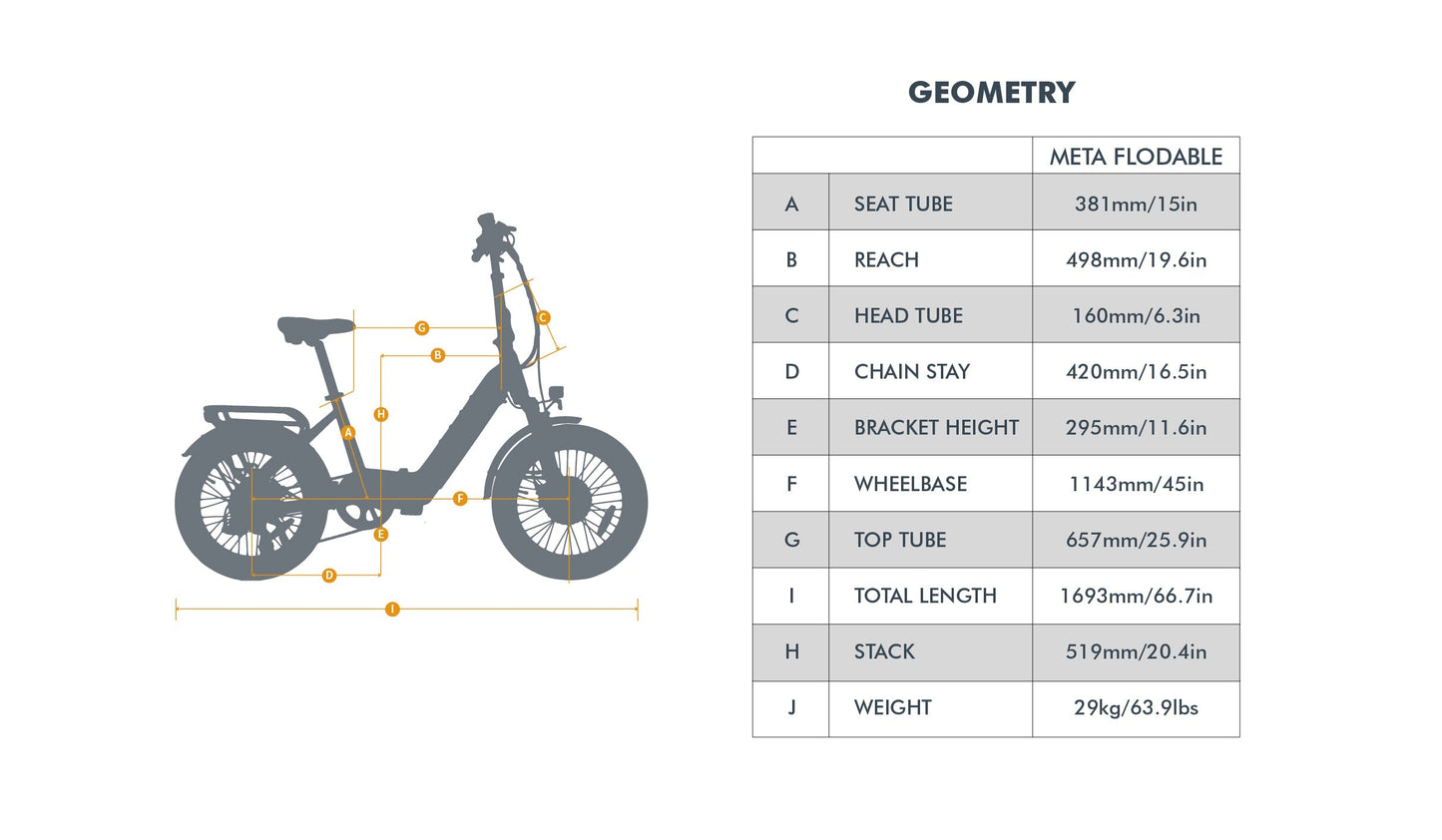 Eunorau | META Foldable | META20-ST-WT