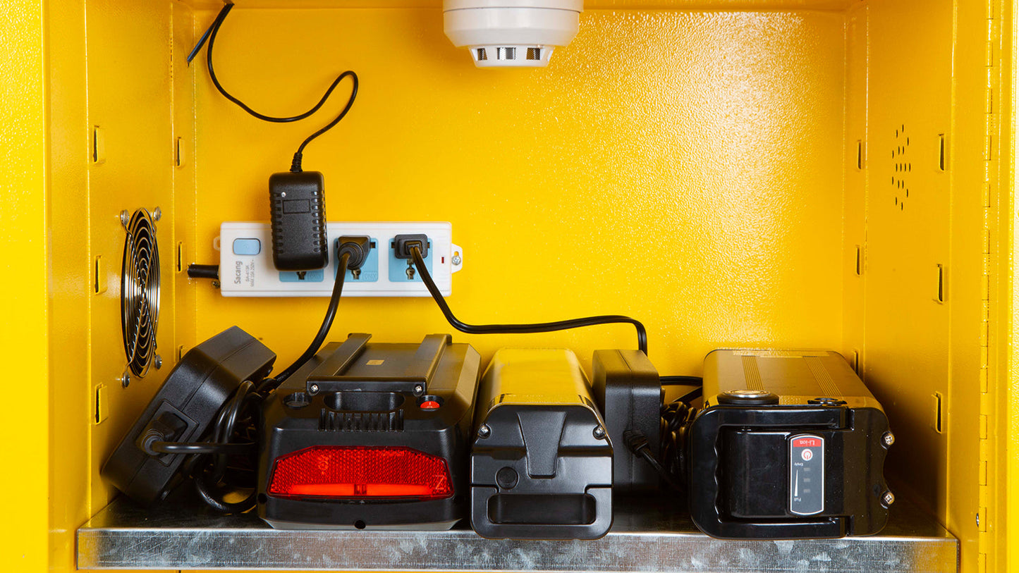Eunorau | Safety Charging Station 12 Gallon with 1 Smoke Alarm, 6 Charging Ports | BTCC01245