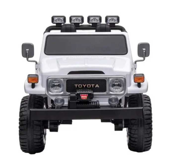 Toyota Land Cruiser 24V Kids Ride-On Car – White, 2-Seater Kids Age 2-5Years