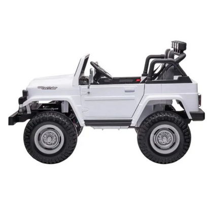 Toyota Land Cruiser 24V Kids Ride-On Car – White, 2-Seater Kids Age 2-5Years