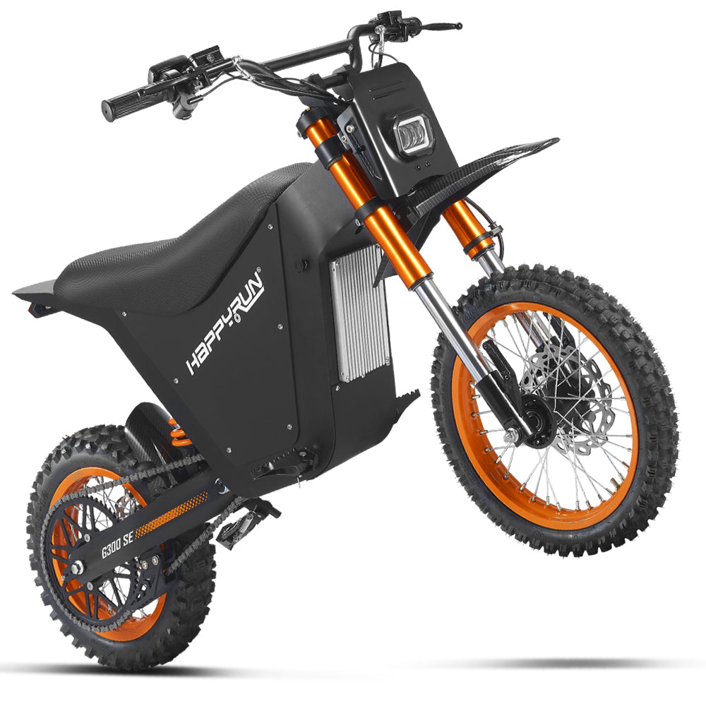 HappyRun | G300 SE Off-Road Electric Dirt Bike 4500W Mid-Drive Orange - Recreational Off-Road Use Only