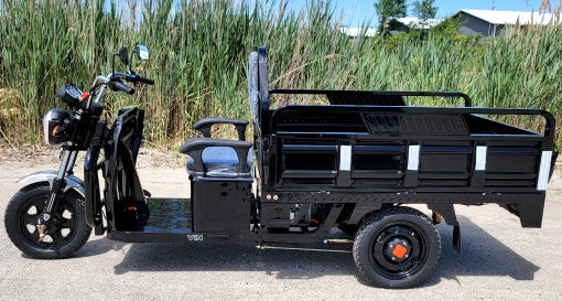 GSI - Electric Powered Cargo Truck Tuck Tuck Rickshaw 1000 Watt Motorized Scooter Moped Truck 3 Wheel Trike Bicycle Scooter