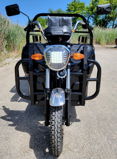 Electric Powered Cargo Truck 1000 Watt Motorized Utility Offroad Vehicle 3 Wheel Trike Bicycle Scooter - Black