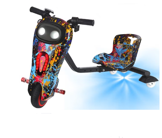 Kids Electric Ride-On Drifting Trike With music 360° Spin Age 3-7