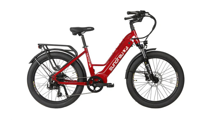 Eunorau META24 1.0 Fat Tire Step-Thru Electric Bike 48V/500W hub motor, range up to 100 miles with optional second battery - 100% Financing Available!