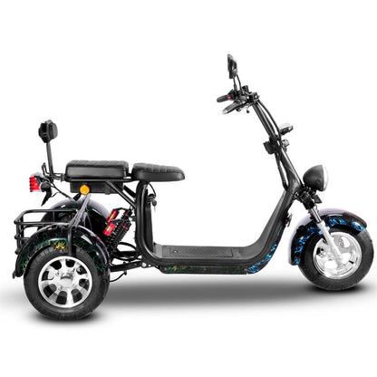 SoverSky | T7.1/T7.2 Electric Trike | 2000W 60V Dual Battery - Strip Black 20Ah