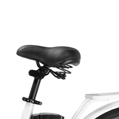 NAKTO CAMEL 2 Step-Thru 26" - 48V,  10Ah, 500W Hub Motor Electric Cruiser Bike - 100% Financing Available! White