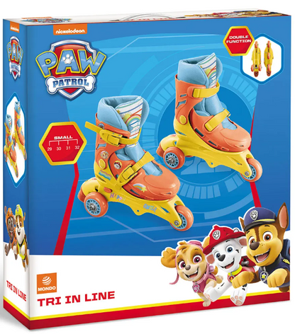 MONDO Roller Tri Inline Skates - Pawpatrol 3+ Year Kids