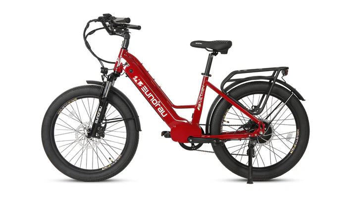 Eunorau META24 1.0 Fat Tire Step-Thru Electric Bike 48V/500W hub motor, range up to 100 miles with optional second battery - 100% Financing Available!