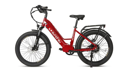 Eunorau META26 1.0 Fat Tire Step-Thru Electric Bike 48V/500W hub motor, range up to 100 miles with optional second battery - 100% Financing Available!