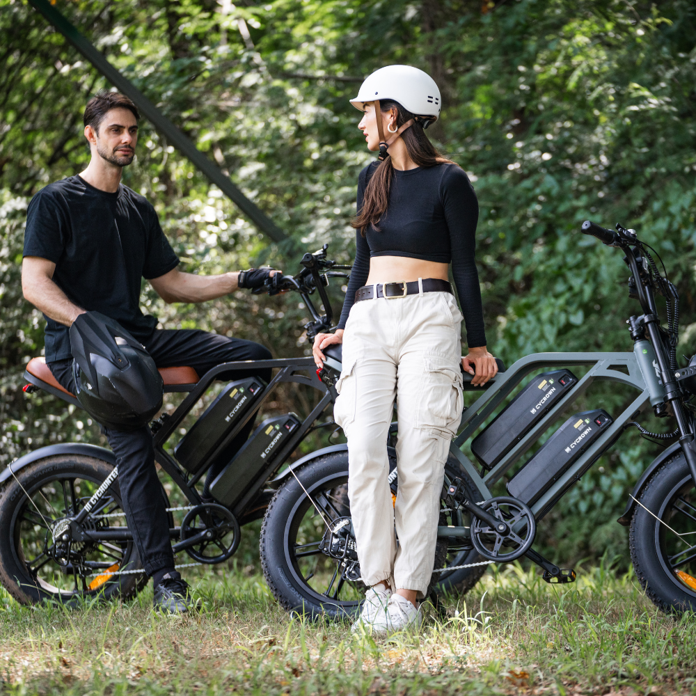 Cycrown CycHunter/CycHunter 2.0 -  48V 13Ah 1000W/1500W peak Class 3 Moped-Style Electric Bike - Full Suspension, Shimano 7-Speed - 100% Financing Available!
