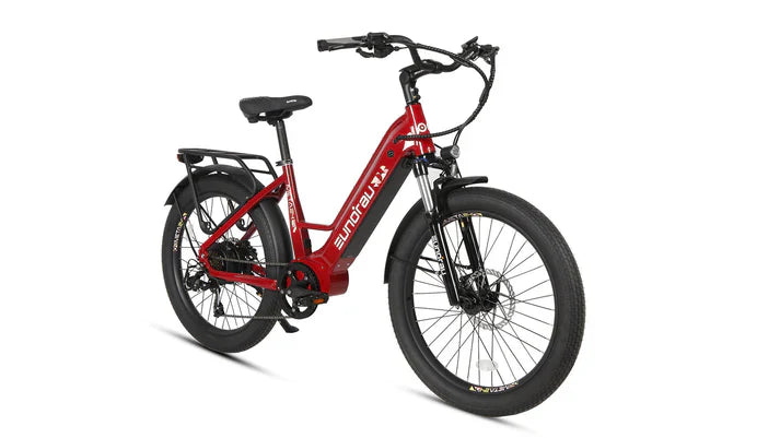 Eunorau META26 1.0 Fat Tire Step-Thru Electric Bike 48V/500W hub motor, range up to 100 miles with optional second battery - 100% Financing Available!