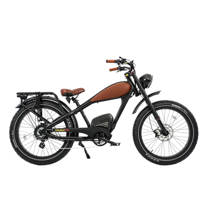 Revi Bikes Cheetah Pro Vintage Retro Fat‑Tire Electric Bike - 48v 30Ah 1700W Peak, 33 MPH, Range up to 100 miles, 4-piston hydraulic brakes, Smart Sensor - 100% Financing Available!