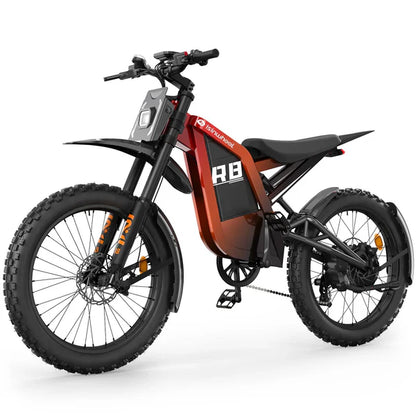 isinwheel R8 Electric Dirt Bike - 48V 27Ah 3000W, 35 MPH Max Speed, 150-Mile Range, 330 lbs Max Load - 100% Financing Available!
