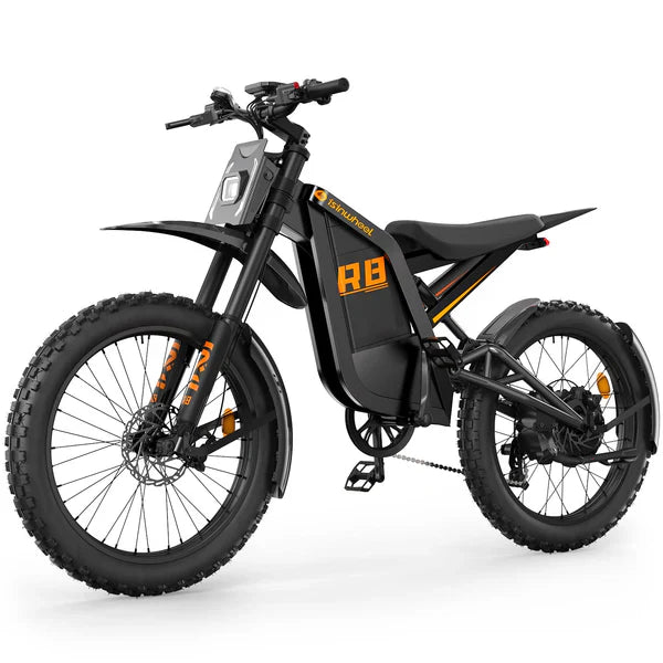 isinwheel R8 Electric Dirt Bike - 48V 27Ah 3000W, 35 MPH Max Speed, 150-Mile Range, 330 lbs Max Load - 100% Financing Available!