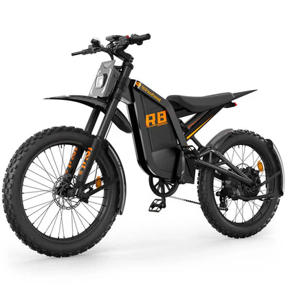 isinwheel R8 Electric Dirt Bike - 48V 27Ah 3000W, 35 MPH Max Speed, 150-Mile Range, 330 lbs Max Load - 100% Financing Available!