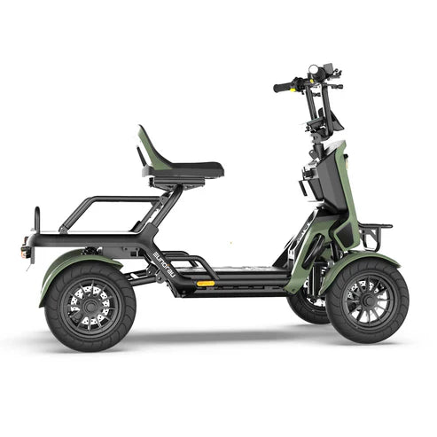 Eunorau S500 Electric Utility Quad Vehicle 48V/500W high torque mid-motor, range up to 31 miles, 3 speed modes - 100% Financing Available!