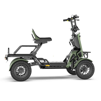 Eunorau S500 Electric Utility Quad Vehicle 48V/500W high torque mid-motor, range up to 31 miles, 3 speed modes - 100% Financing Available!