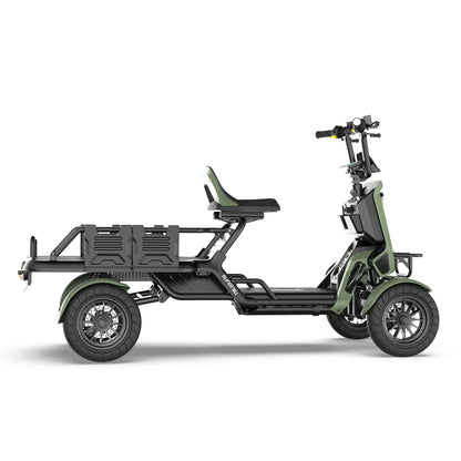 Eunorau S1000 Electric Utility Quad Vehicle 48V/1000W high torque mid-motor, range up to 28 miles, 3 speed modes - 100% Financing Available!