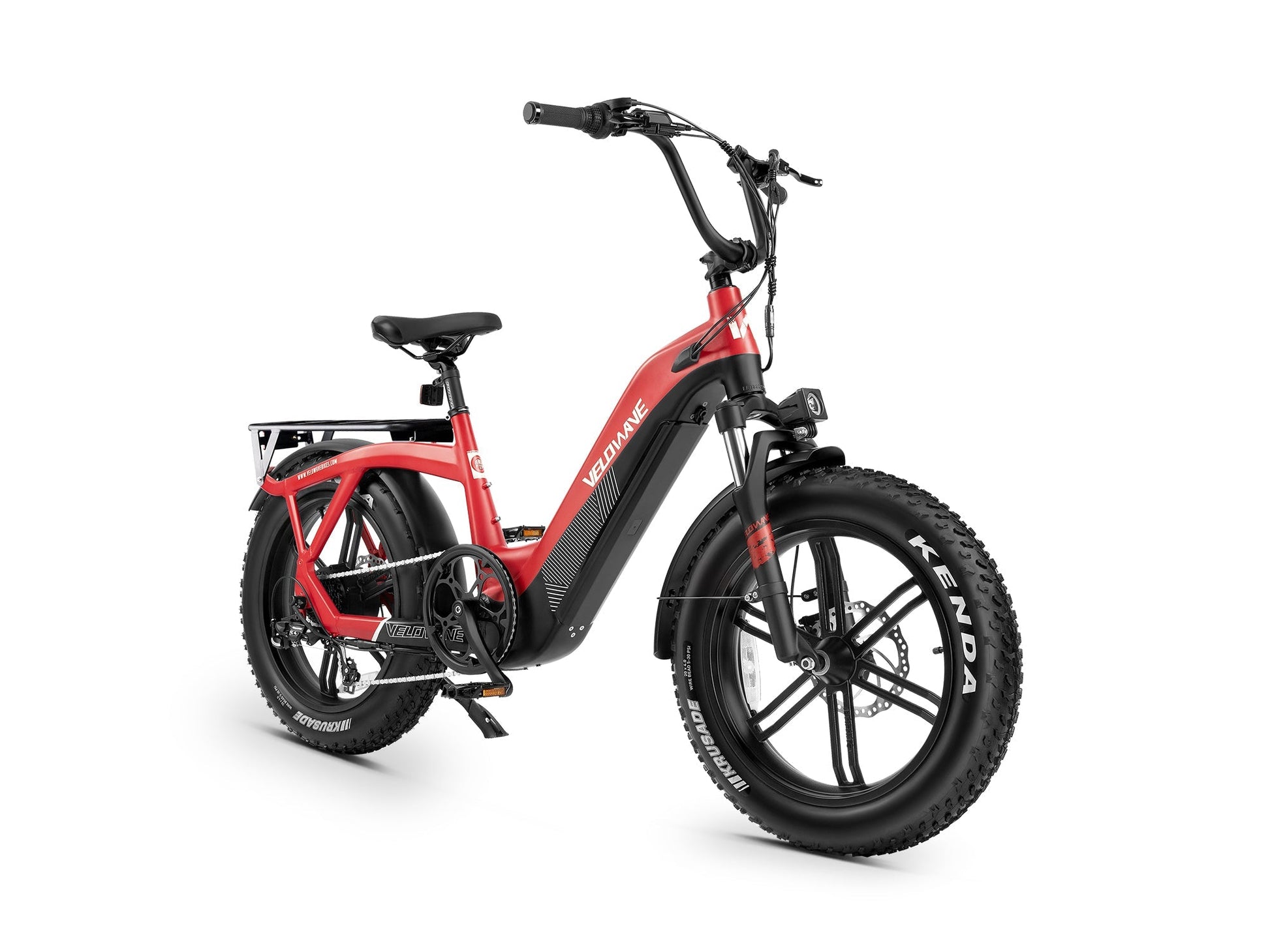 Velowave Pony Compact Step-Thru Fat Tire Electric Bike - 48V 15Ah 750W, 25 MPH, Range 40 Miles, Hydraulic Suspension, Dual Hydraulic Brakes - 100% Financing Available!