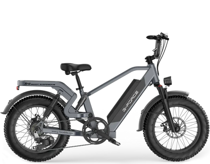 G-FORCE RS Full Suspension Fat Tire 48V  750W 60-100 Mile Range Electric Bike with Dual Hydraulic Brakes - 100% Financing Available!