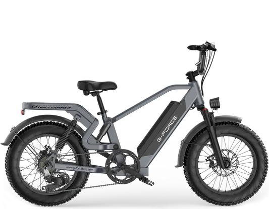 G-FORCE RS Full Suspension Fat Tire 48V  750W 60-100 Mile Range Electric Bike with Dual Hydraulic Brakes - 100% Financing Available!