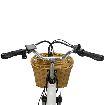 NAKTO CAMEL 2 Step-Thru 26" - 48V,  10Ah, 500W Hub Motor Electric Cruiser Bike - 100% Financing Available! White